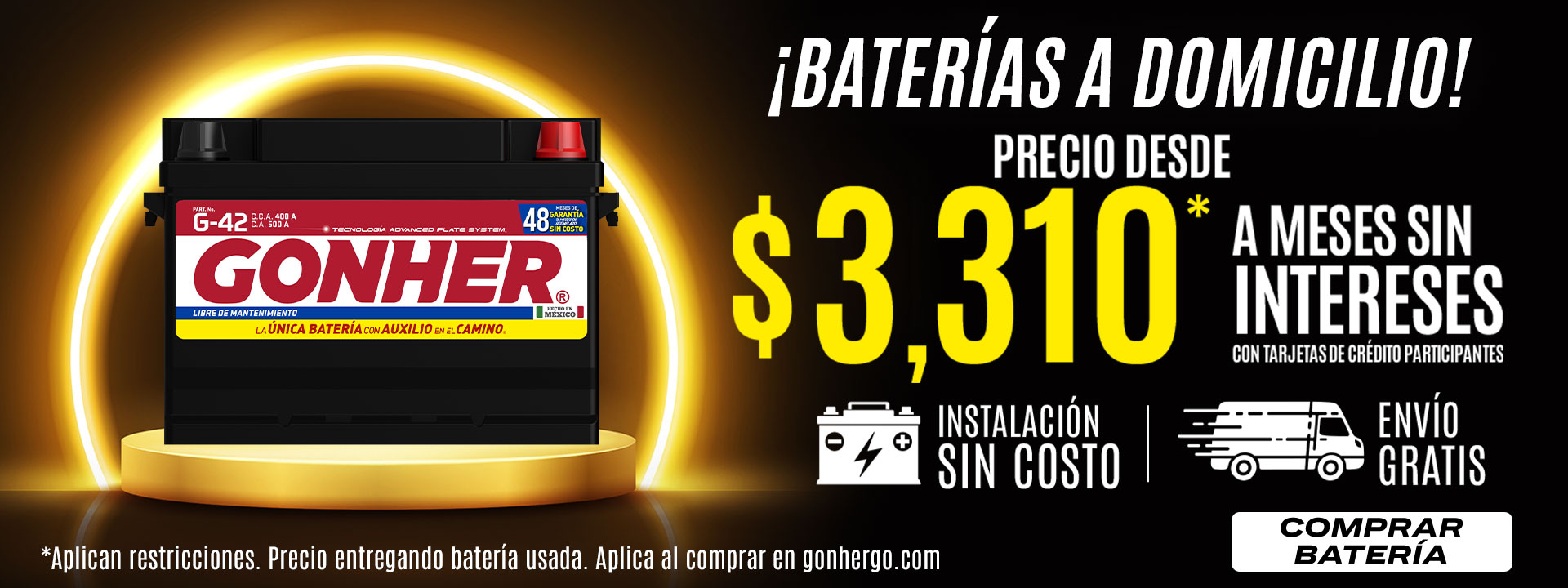 acumulador para carro gonher