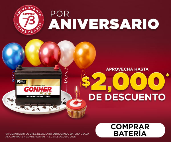 baterias gonher a domicilio